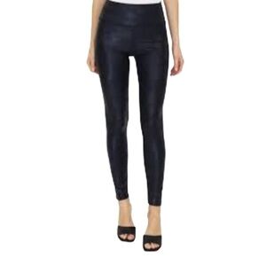 Shinestar Faux Leather Black Leggings